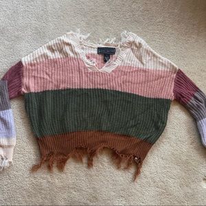 Fall cropped sweater